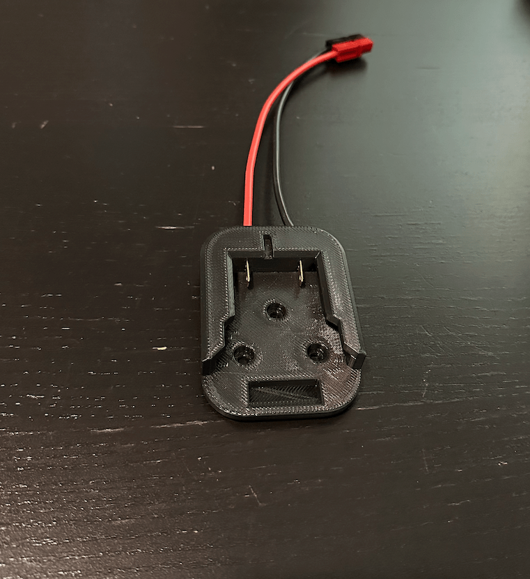 Battery output adapter with attached Powerpoles